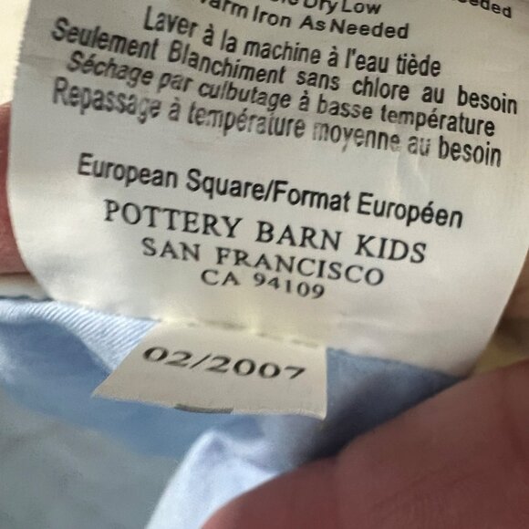 Pottery Barn‎ Kids Madras Plaid Patchwork Quilt Euro Sham - Picture 7 of 7